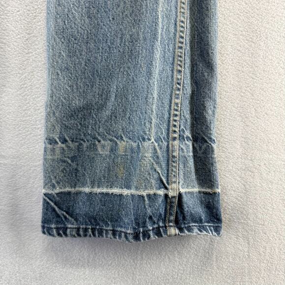 Vintage Big Yank Jeans Fits 30x30 Blue Faded Whisker Bootcut Flared Scovill 70s - Picture 4 of 16